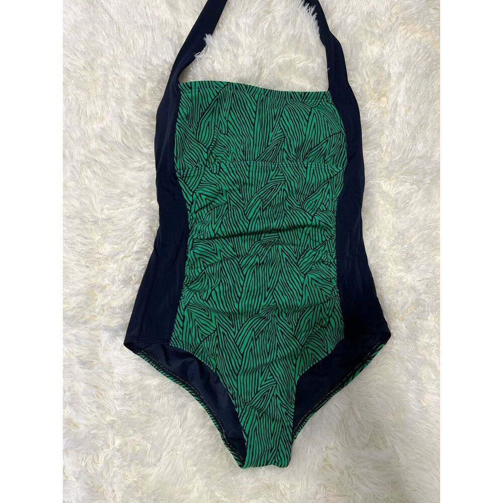 Boden Green and Navy One Piece Swimsuit - Picture 3 of 10